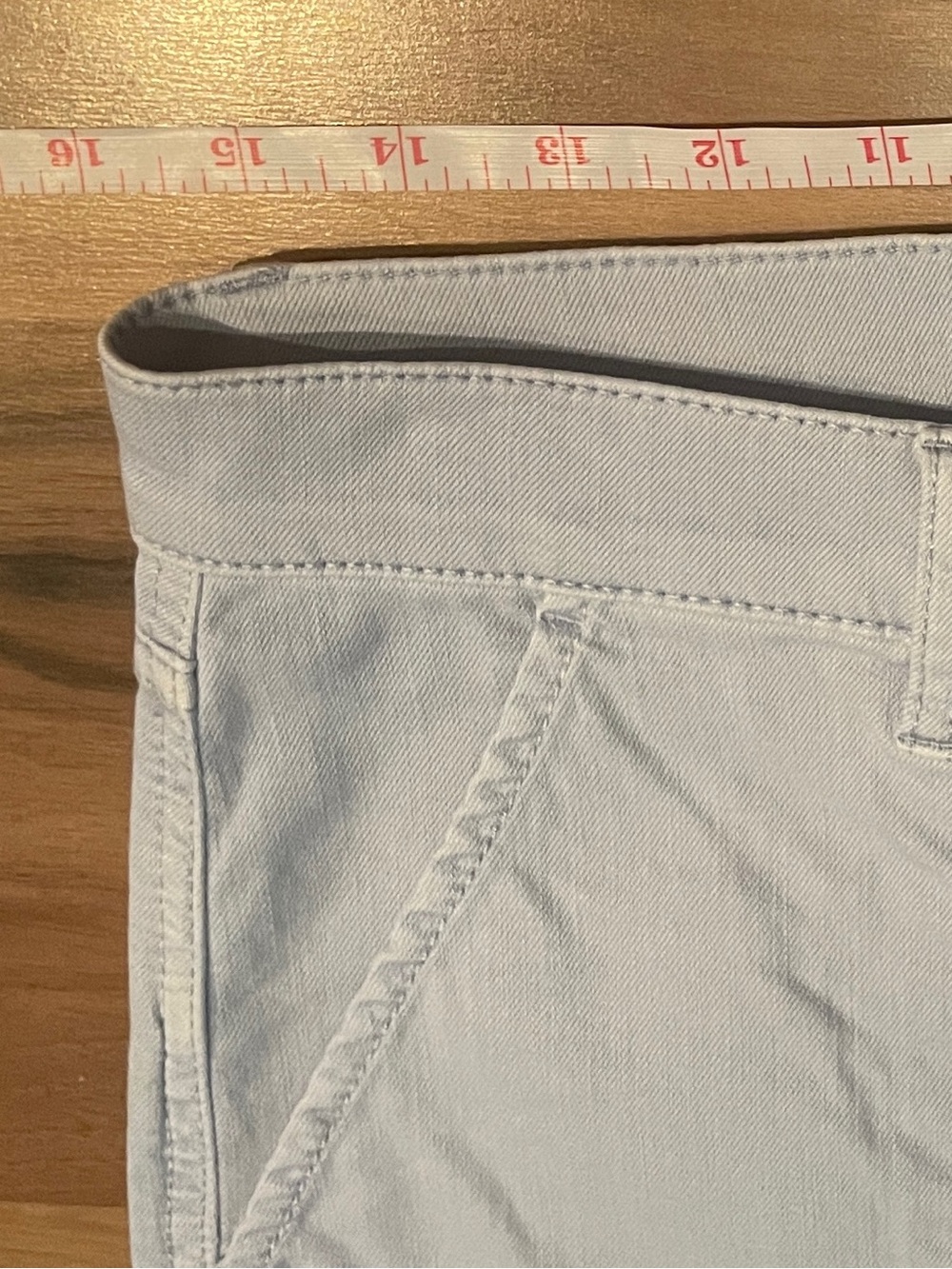 LOFT Skinny Crop Utility Pocket Jeans Size 8 Light Blue Denim Raw Hem - Picture 2 of 16
